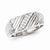 Sterling Silver w/Rhodium Plated Diamond Men's Ring