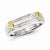 Sterling Silver with 10k Gold Diamond Men's Ring