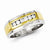 Sterling Silver with 10k Gold Diamond Men's Ring