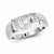 Sterling Silver w/Rhodium Plated Diamond Men's Ring