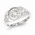 Sterling Silver w/Rhodium Plated Diamond Men's Ring