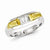 Sterling Silver with 10k Gold Diamond Men's Ring