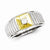 Sterling Silver with 10k Gold Diamond Men's Ring
