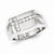 Sterling Silver w/Rhodium Plated Diamond Men's Ring