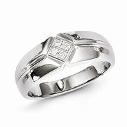 Sterling Silver Diamond Men's Ring