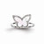 Sterling Silver Diamond & Mother of Pearl Butterfly Ring