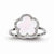 Sterling Silver Diamond & Mother of Pearl Flower Ring