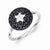 Sterling Silver Diamond & Sapphire Circle Star Ring