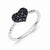 Sterling Silver Diamond & Sapphire Heart Ring