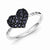 Sterling Silver Diamond & Sapphire Heart Ring