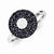 Sterling Silver Diamond & Sapphire Circle Ring