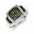 Sterling Silver Champagne Diamond Square Ring