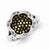 Sterling Silver Champagne Diamond Flower Ring