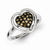 Sterling Silver Champagne Diamond Heart Ring