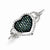 Sterling Silver Blue and White Diamond Heart Ring