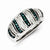 Sterling Silver Blue Diamond Fancy Swirl Design Ring