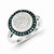 Sterling Silver Blue & White Diamond Round Ring