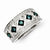 Sterling Silver Blue/White Diamond Ring