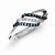 Sterling Silver Blue & White Diamond Wave Ring