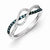 Sterling Silver Blue and White Diamond Ring
