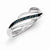Sterling Silver Blue and White Diamond Ring