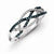 Sterling Silver Blue and White Diamond Ring