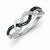 Sterling Silver Blue and White Diamond Ring