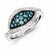 Sterling Silver Blue and White Diamond Ring
