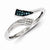 Sterling Silver Blue and White Diamond Ring
