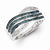 Sterling Silver Blue and White Diamond Ring