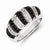 Sterling Silver Black Diamond Fancy Swirl Design Ring