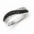 Sterling Silver w/Rhodium Plated Black & White Diamond Ring