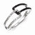 Sterling Silver with Black and White Diamond Ring