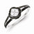 Sterling Silver w/Rhodium Plated Black & White Diamond Ring