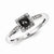 Sterling Silver with Black and White Diamond Ring