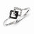 Sterling Silver with Black and White Diamond Ring
