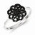 Sterling Silver Black Diamond Ring