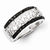 Sterling Silver w/Rhodium Plated Back & White Diamond Ring