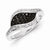 Sterling Silver Black Diamond Fancy Marquise Ring