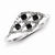 Sterling Silver with Black and White Diamond Fancy Ring