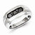 Sterling Silver & Three Black Diamond Mens Ring