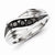 Sterling Silver Black Diamond Men's Ring