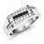 Sterling Silver w/Rhodium Plated Black and White Diamond Men's Ring