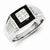Sterling Silver w/Rhodium Plated Black and White Diamond Men's Ring
