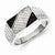 Sterling Silver w/Rhodium Plated Black and White Diamond Men's Ring