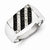 Sterling Silver w/Rhodium Plated Black and White Diamond Men's Ring