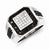 Sterling Silver w/Rhodium Plated Black and White Diamond Men's Ring