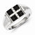 Sterling Silver w/Rhodium Plated Black and White Diamond Men's Ring