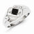 Sterling Silver Black Diamond Mens Ring