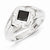 Sterling Silver Black Diamond Mens Ring